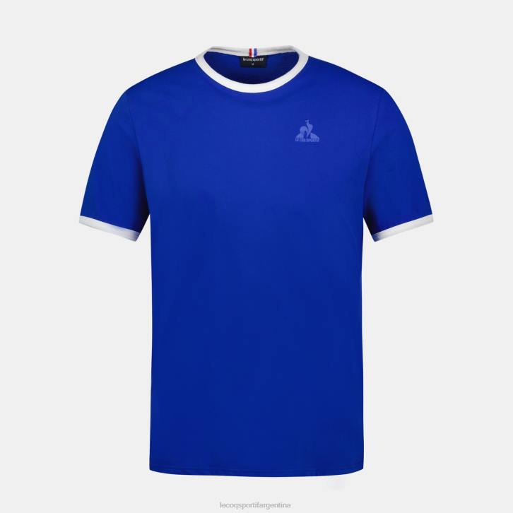 hombres Le Coq Sportif camiseta de moda azul ropa RF4V139