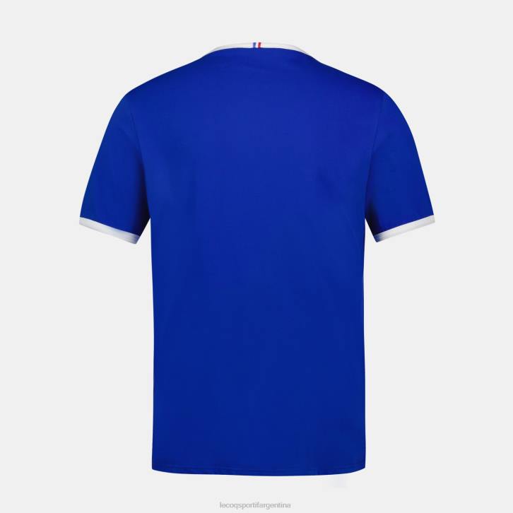 hombres Le Coq Sportif camiseta de moda azul ropa RF4V139