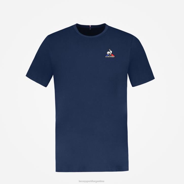 hombres Le Coq Sportif camiseta de moda azul ropa RF4V140