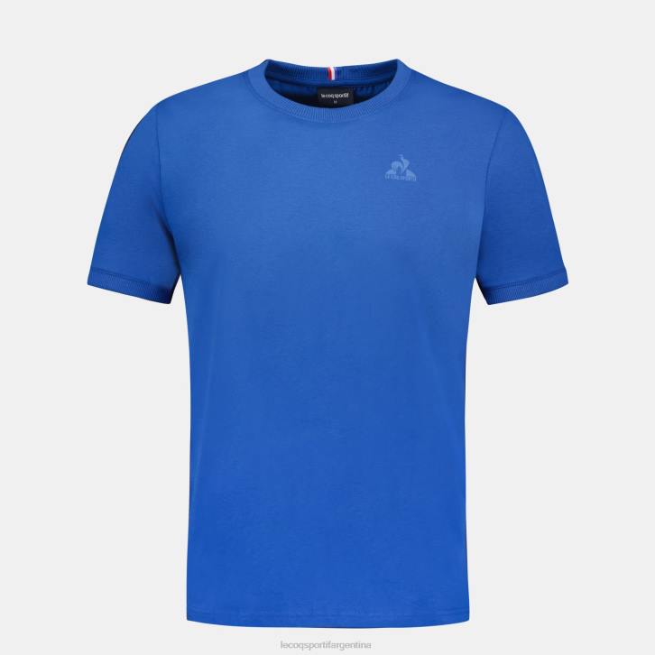 hombres Le Coq Sportif camiseta de moda azul ropa RF4V144