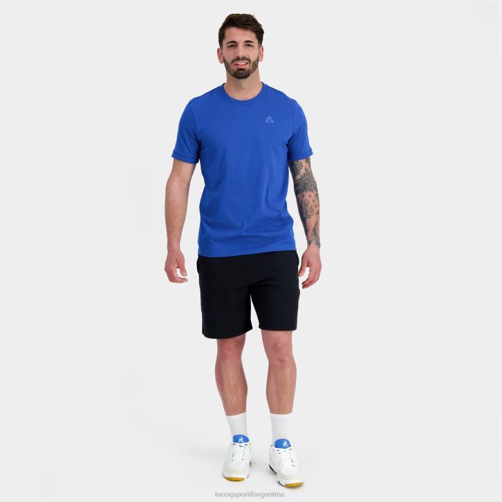 hombres Le Coq Sportif camiseta de moda azul ropa RF4V144