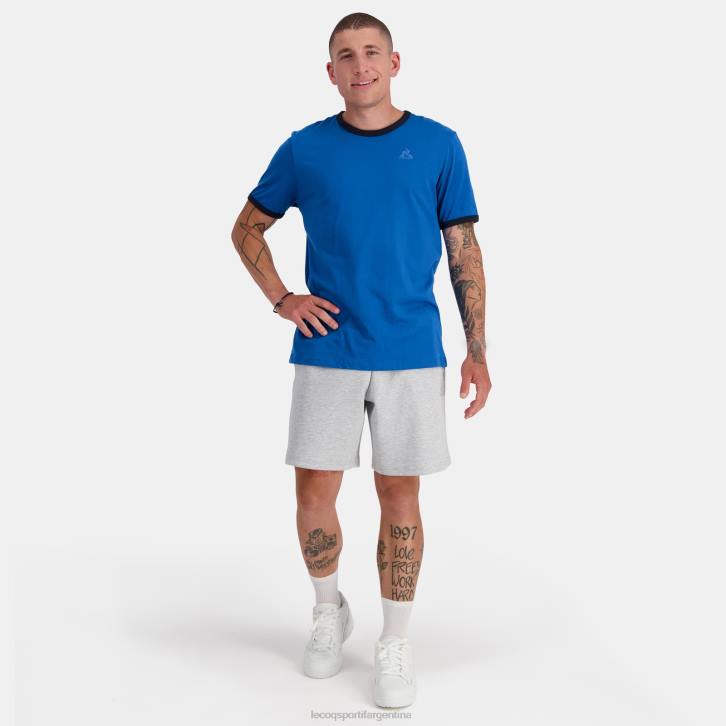 hombres Le Coq Sportif camiseta de moda azul ropa RF4V145