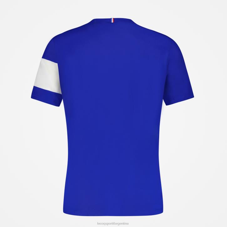 hombres Le Coq Sportif camiseta de moda azul ropa RF4V161