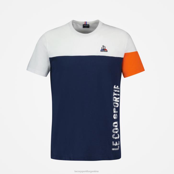 hombres Le Coq Sportif camiseta de moda azul ropa RF4V163