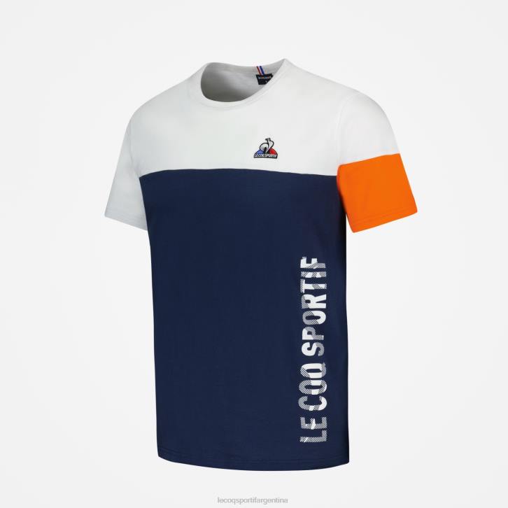 hombres Le Coq Sportif camiseta de moda azul ropa RF4V163