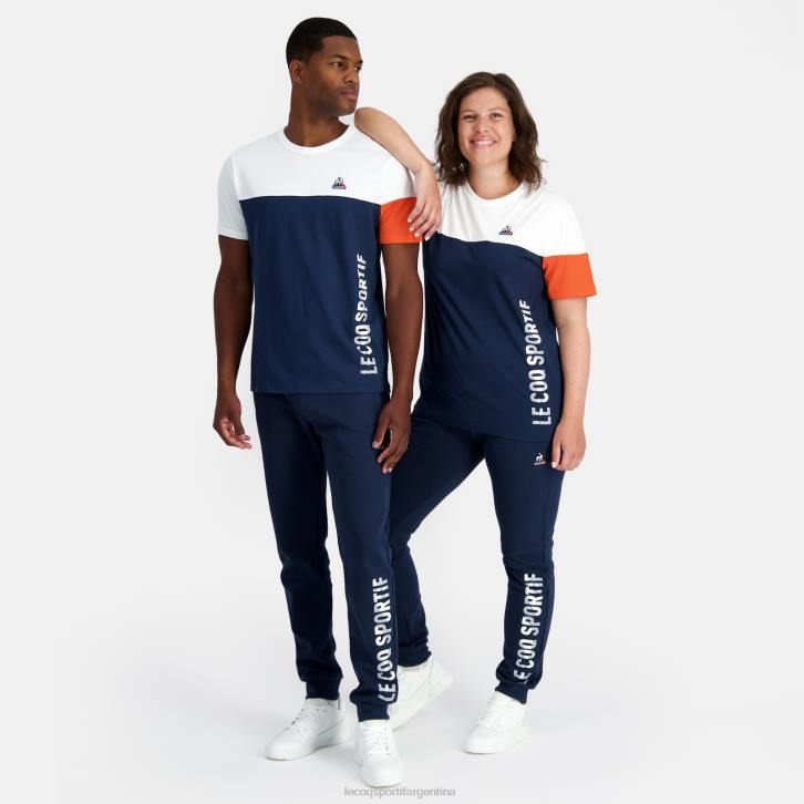 hombres Le Coq Sportif camiseta de moda azul ropa RF4V163