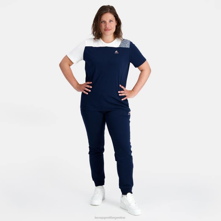 hombres Le Coq Sportif camiseta de moda azul ropa RF4V167