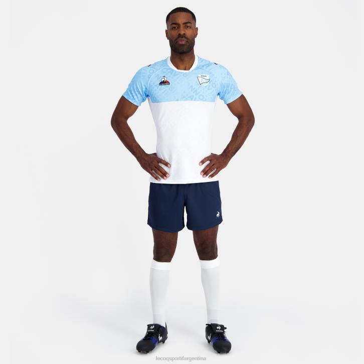 hombres Le Coq Sportif camiseta de moda azul ropa RF4V168