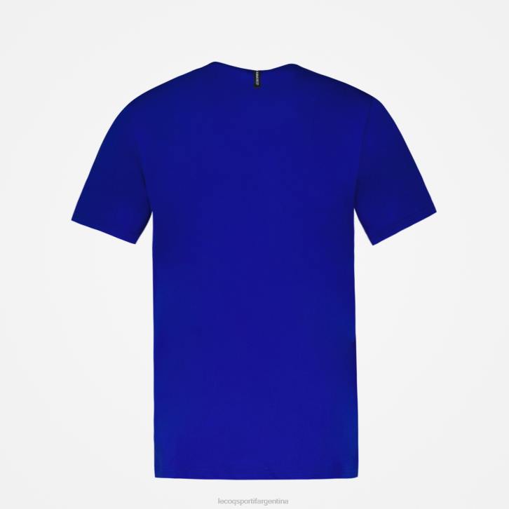 hombres Le Coq Sportif camiseta de moda azul ropa RF4V178
