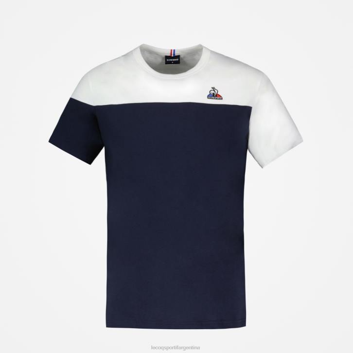 hombres Le Coq Sportif camiseta de moda azul ropa RF4V182