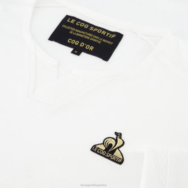 hombres Le Coq Sportif camiseta de moda blanca ropa RF4V147