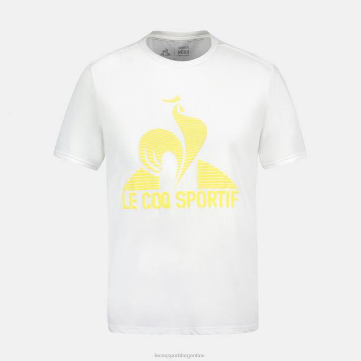 hombres Le Coq Sportif camiseta de moda blanca ropa RF4V148