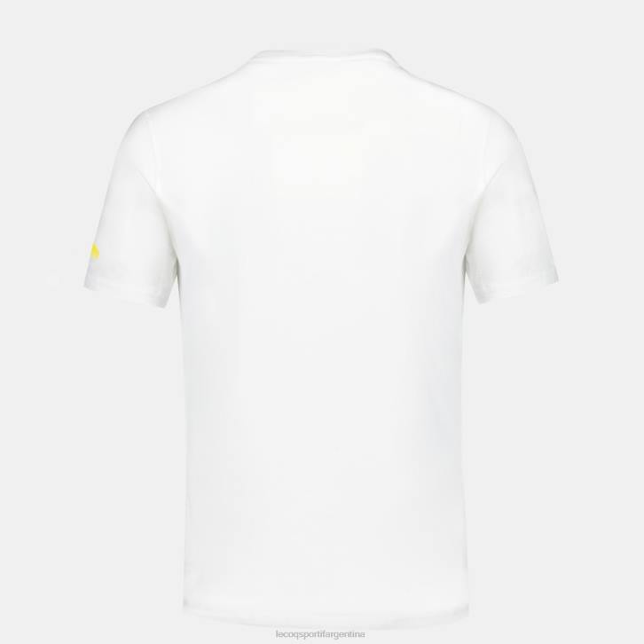 hombres Le Coq Sportif camiseta de moda blanca ropa RF4V160