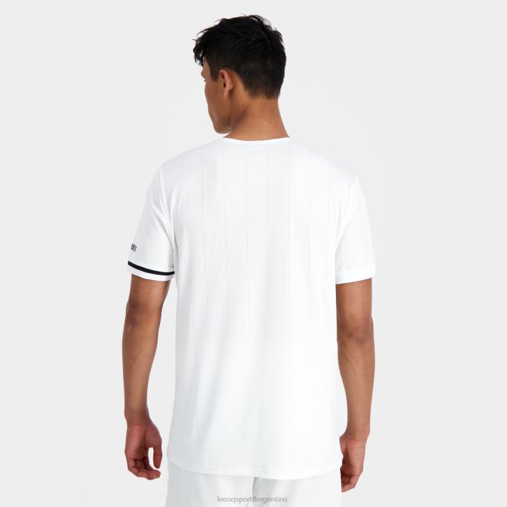 hombres Le Coq Sportif camiseta de moda blanca ropa RF4V165