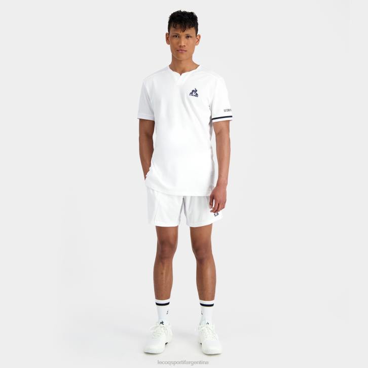 hombres Le Coq Sportif camiseta de moda blanca ropa RF4V165