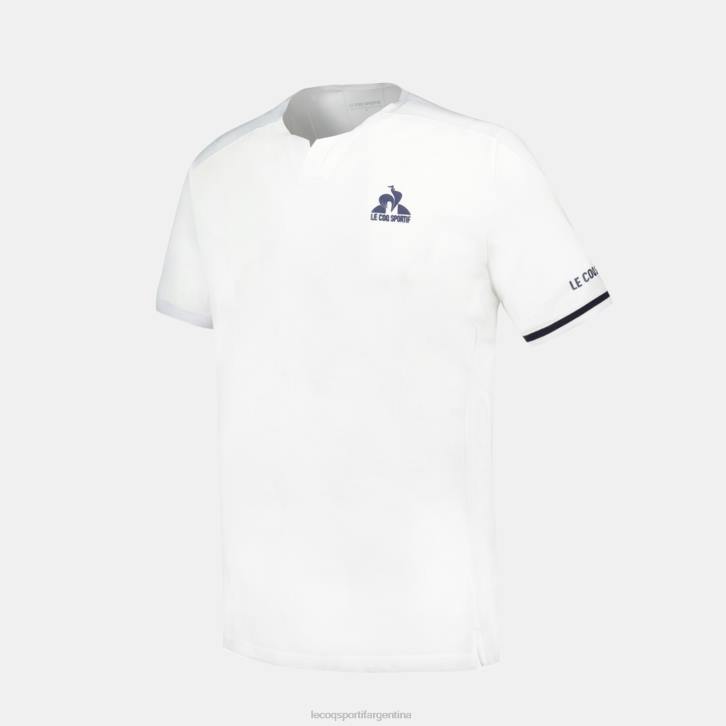 hombres Le Coq Sportif camiseta de moda blanca ropa RF4V165