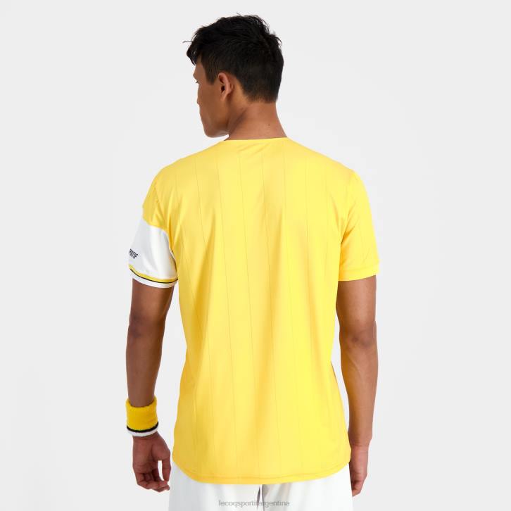 hombres Le Coq Sportif camiseta de moda blanca ropa RF4V166