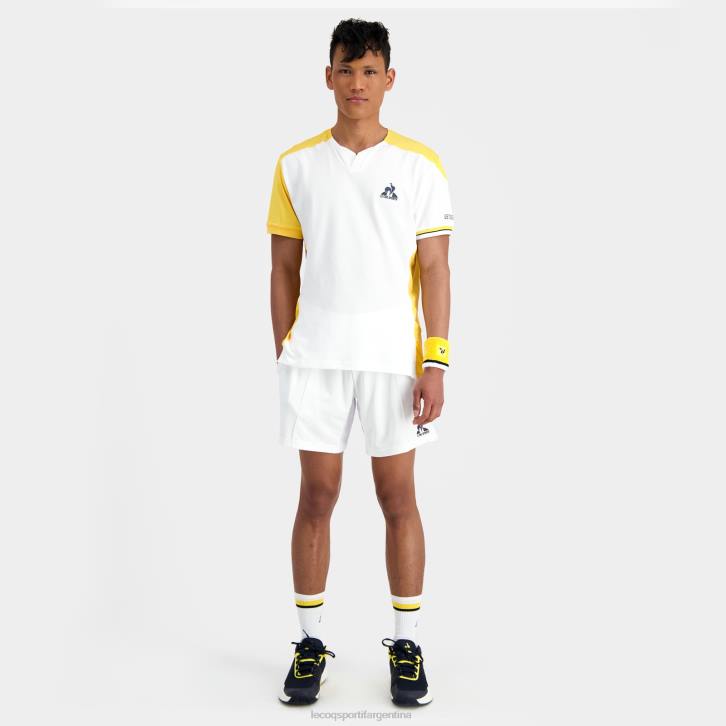 hombres Le Coq Sportif camiseta de moda blanca ropa RF4V166