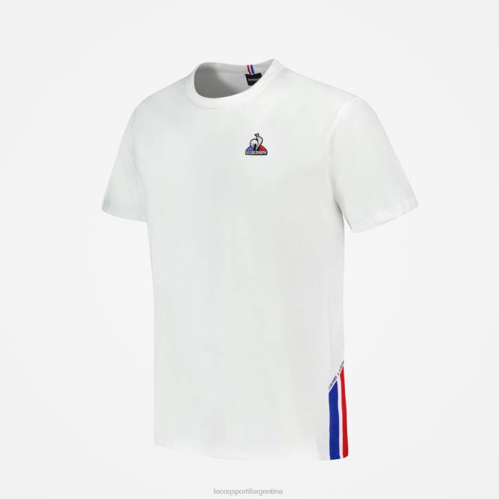hombres Le Coq Sportif camiseta de moda blanca ropa RF4V170