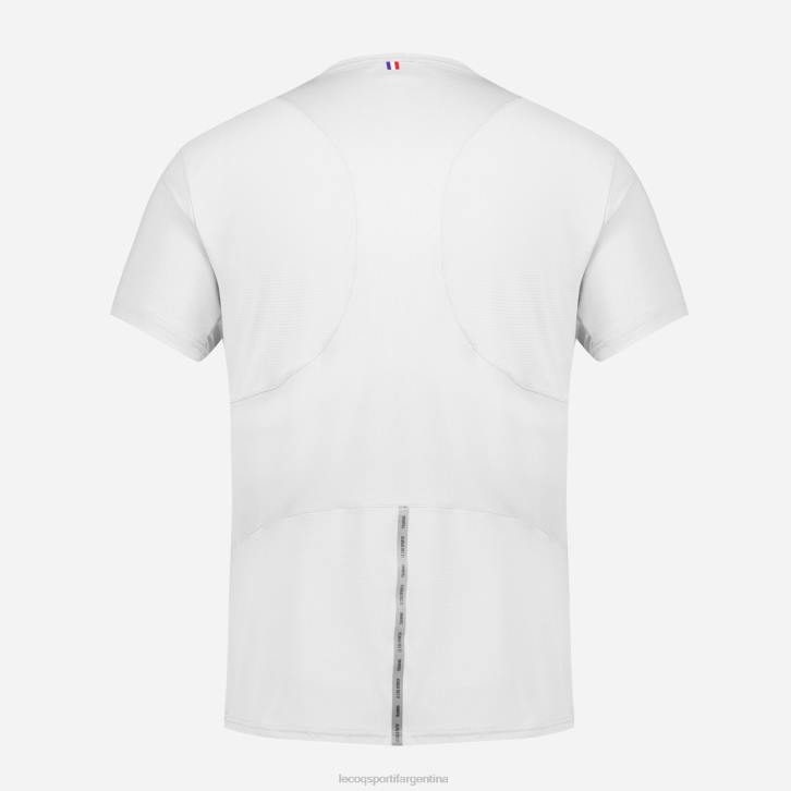 hombres Le Coq Sportif camiseta de moda blanca ropa RF4V176