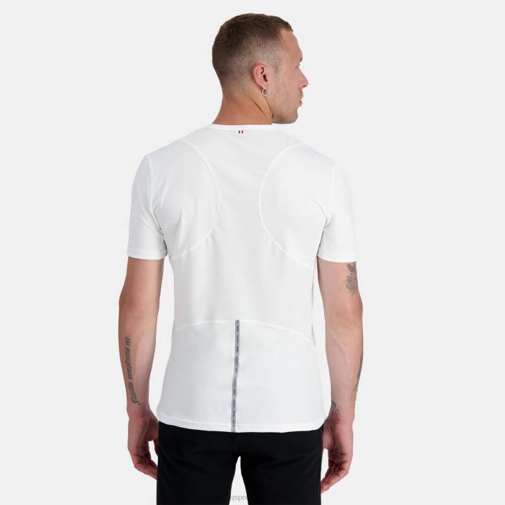 hombres Le Coq Sportif camiseta de moda blanca ropa RF4V176