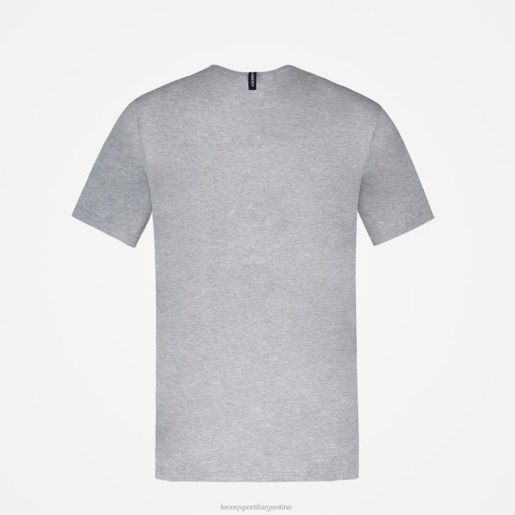hombres Le Coq Sportif camiseta de moda gris ropa RF4V179