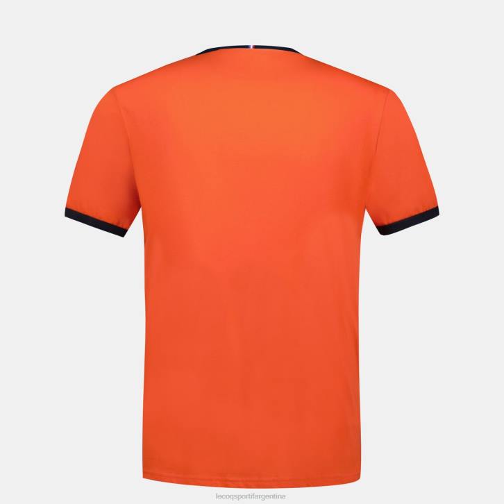 hombres Le Coq Sportif camiseta de moda naranja ropa RF4V151