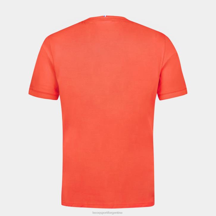 hombres Le Coq Sportif camiseta de moda naranja ropa RF4V152