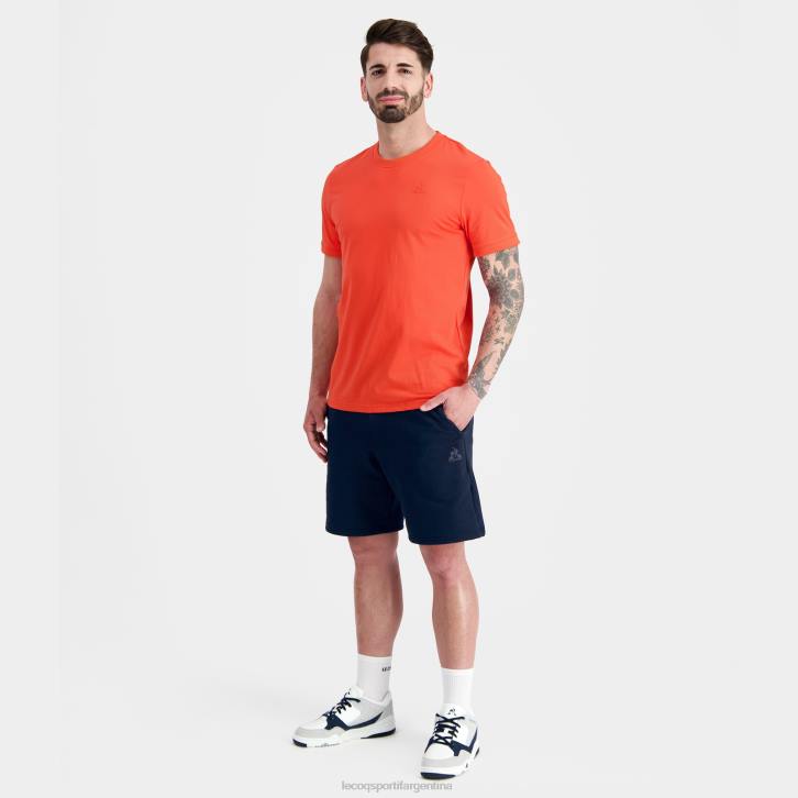 hombres Le Coq Sportif camiseta de moda naranja ropa RF4V152