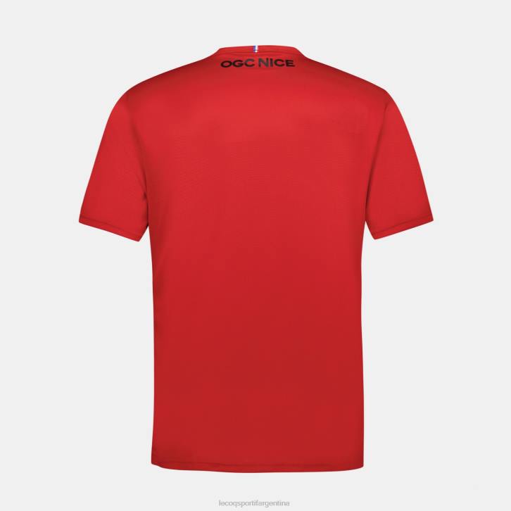 hombres Le Coq Sportif camiseta de moda roja ropa RF4V154