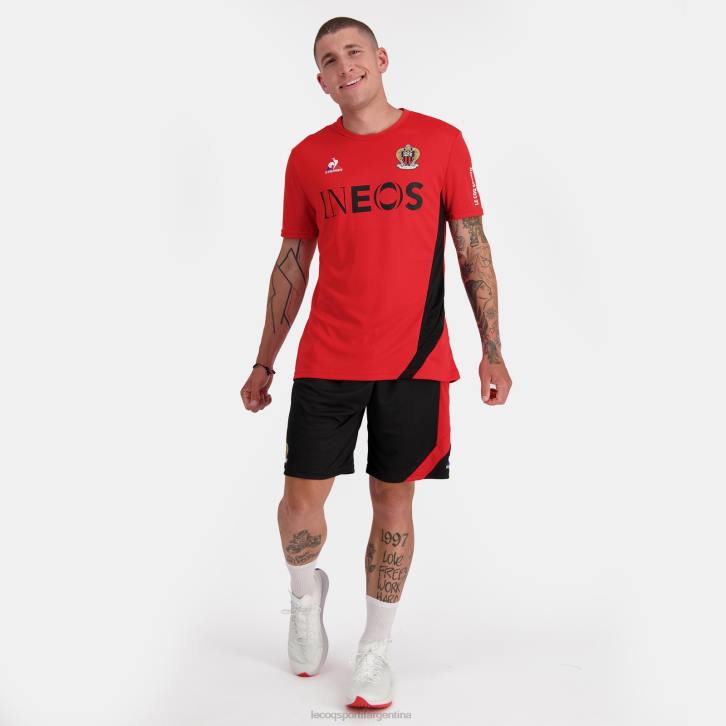 hombres Le Coq Sportif camiseta de moda roja ropa RF4V154