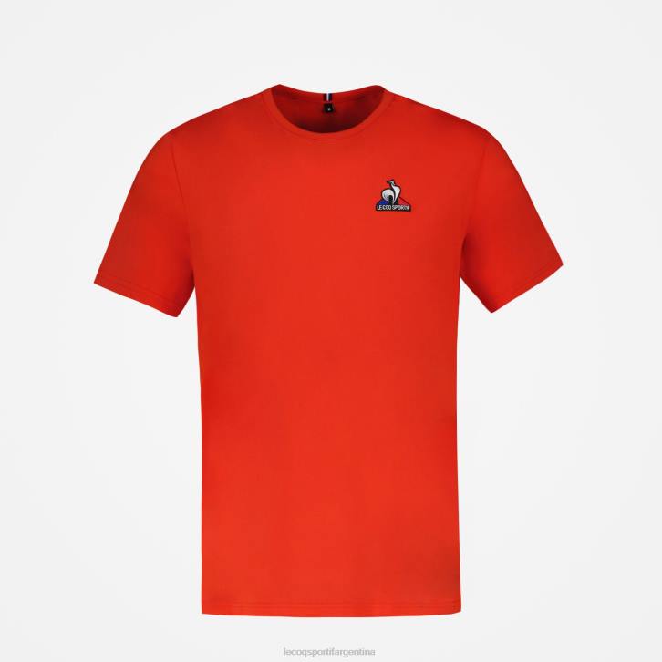 hombres Le Coq Sportif camiseta de moda roja ropa RF4V171