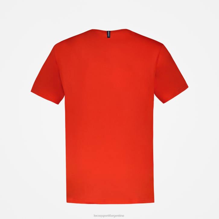 hombres Le Coq Sportif camiseta de moda roja ropa RF4V171