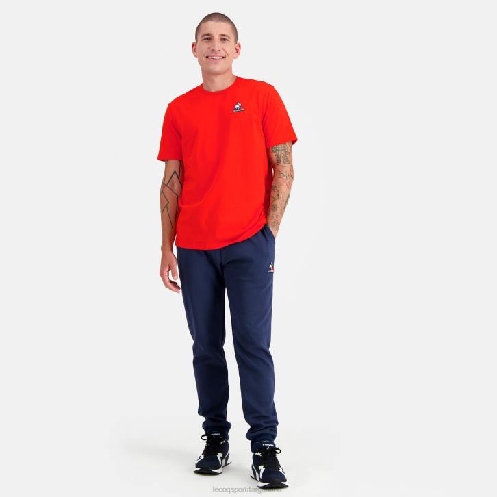 hombres Le Coq Sportif camiseta de moda roja ropa RF4V171