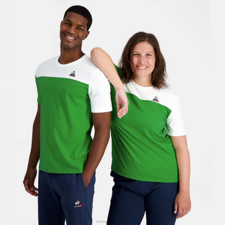 hombres Le Coq Sportif camiseta de moda verde ropa RF4V164