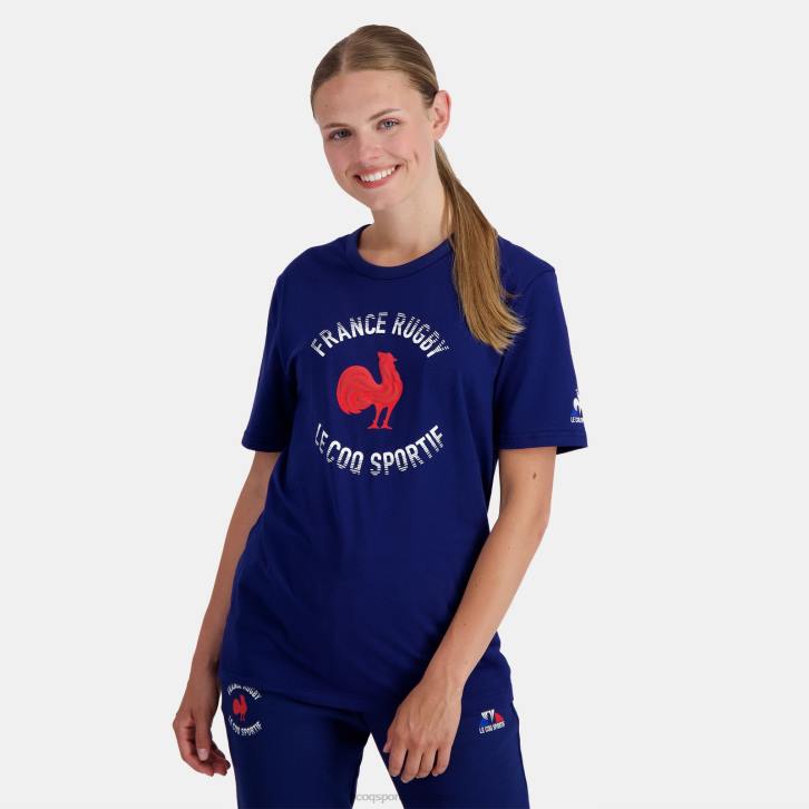 hombres Le Coq Sportif camiseta - francia rugby azul ropa RF4V172