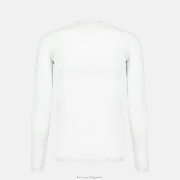 hombres Le Coq Sportif camiseta manga larga blanca ropa RF4V197