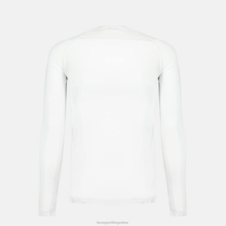 hombres Le Coq Sportif camiseta manga larga blanca ropa RF4V200
