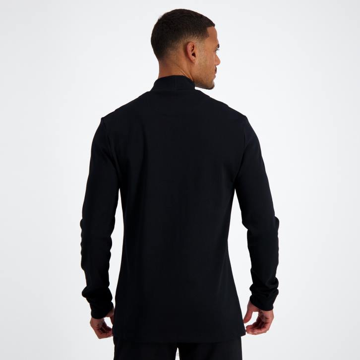 hombres Le Coq Sportif camiseta manga larga negra ropa RF4V461