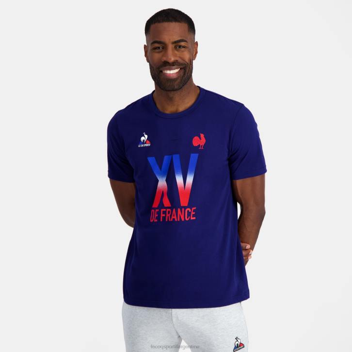 hombres Le Coq Sportif camiseta - xv de france azul ropa RF4V141