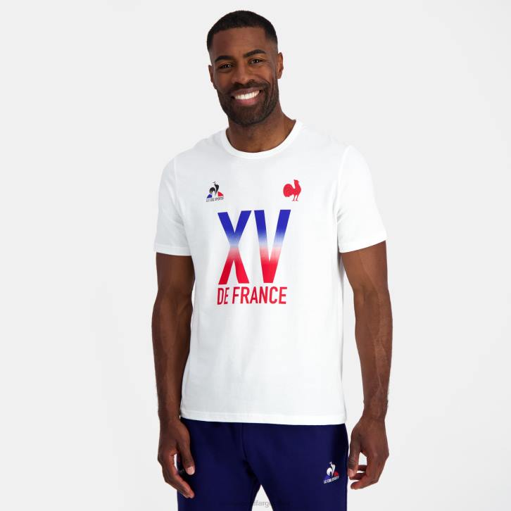 hombres Le Coq Sportif camiseta - xv de france blanco ropa RF4V157