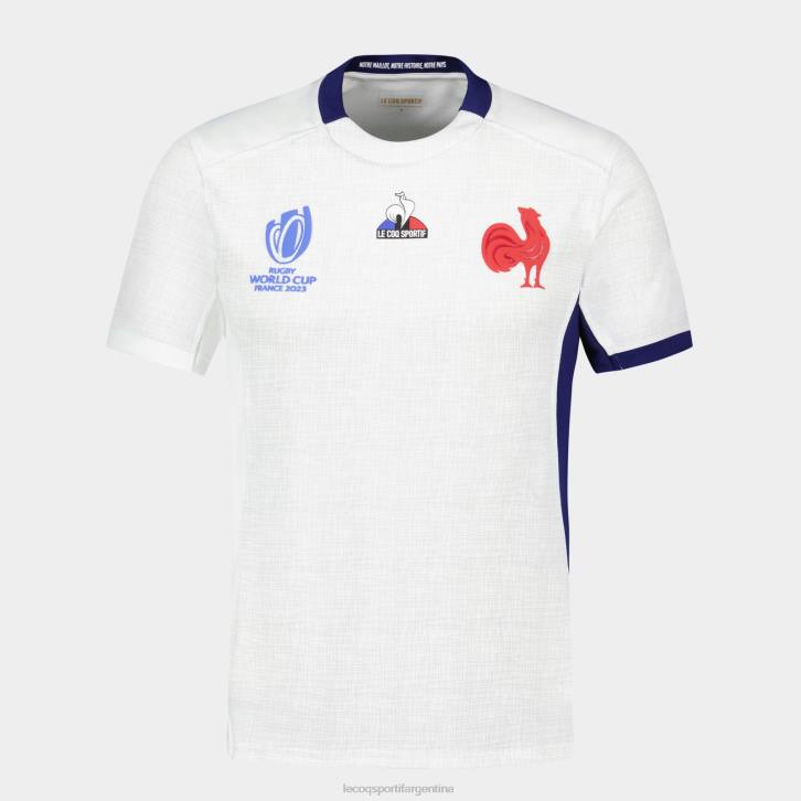 hombres Le Coq Sportif réplica camiseta xv de france - copa del mundo de rugby 2023 blanco ropa RF4V693