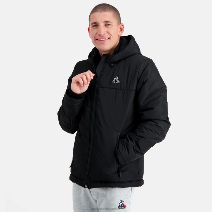 hombres Le Coq Sportif chaqueta negra ropa RF4V480