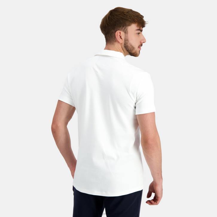 hombres Le Coq Sportif polo de algodon blanco ropa RF4V128