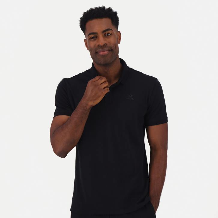 hombres Le Coq Sportif polo negro ropa RF4V129