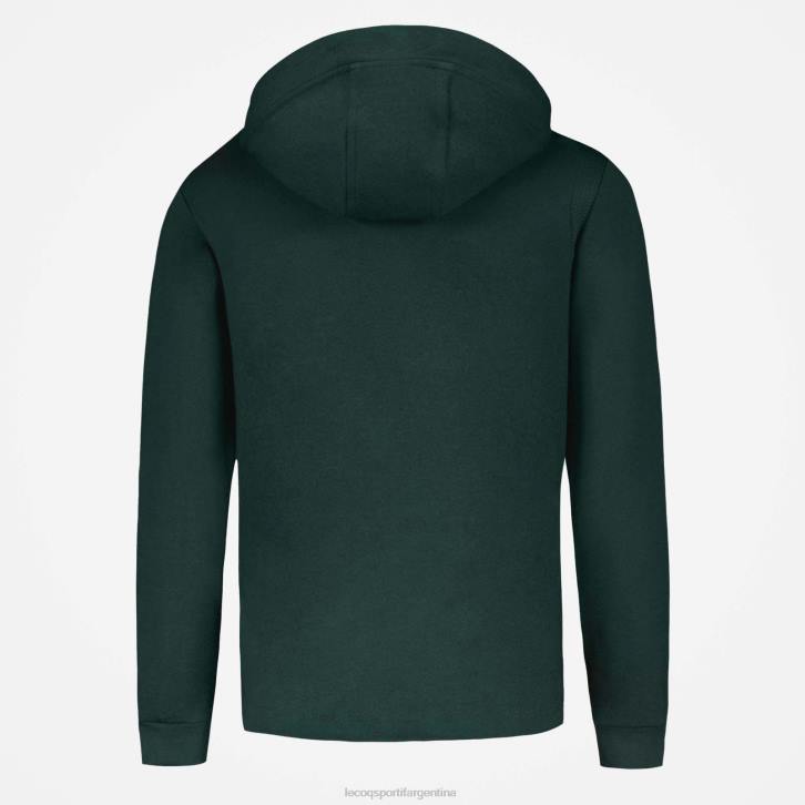 hombres Le Coq Sportif sudadera con capucha y cremallera verde ropa RF4V462