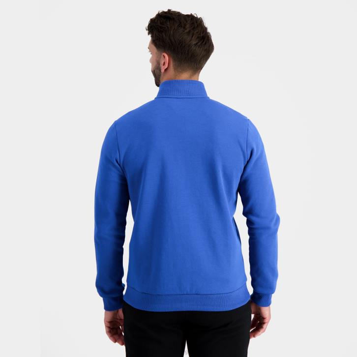 hombres Le Coq Sportif sudadera con cremallera azul ropa RF4V12