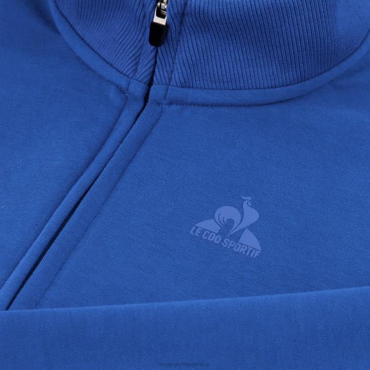 hombres Le Coq Sportif sudadera con cremallera azul ropa RF4V12