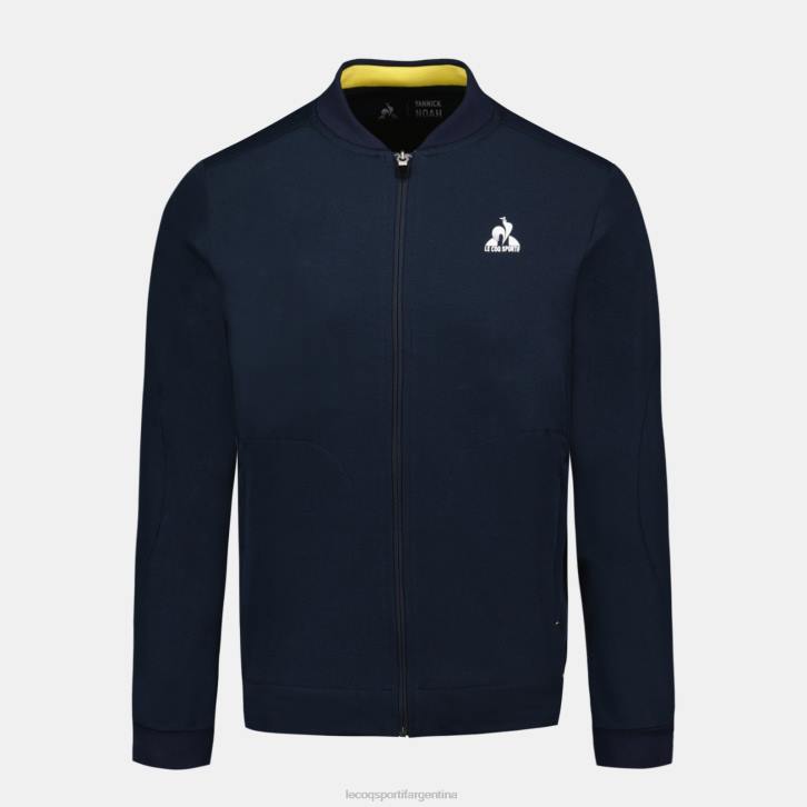 hombres Le Coq Sportif sudadera con cremallera azul ropa RF4V19
