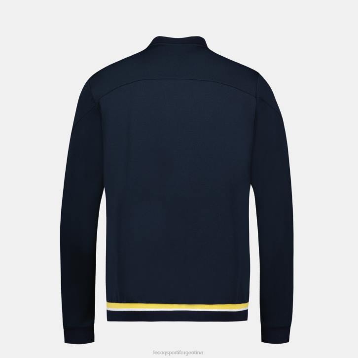 hombres Le Coq Sportif sudadera con cremallera azul ropa RF4V19